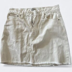 J. Crew White Denim Mini Skirt Size 4-6 or 27  SKU 3